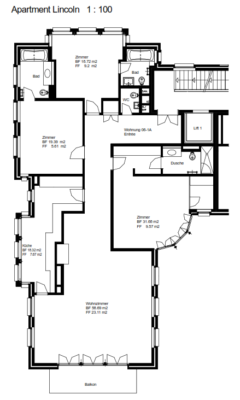 Floor Plan of the Lincoln Apartment