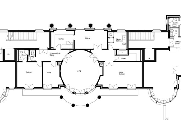 Pierce floor plan of the Pierce Apartment in Palais Kraft